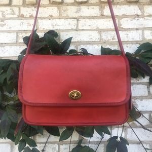 SOLD VTG Coach Compartment Bag Style 9850 RARE red